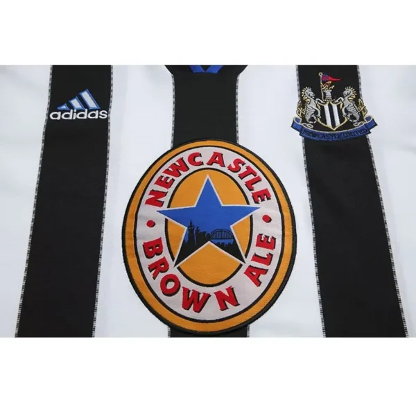 1999/00 Newcastle Retro Long Sleeve Jersey Home - Image 5