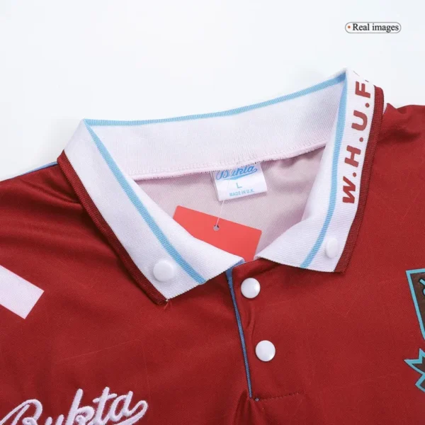 1991/92 West Ham United Retro Jersey Home - Image 4