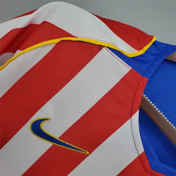 2004/05 Atletico Madrid Retro Jersey Home - Image 7