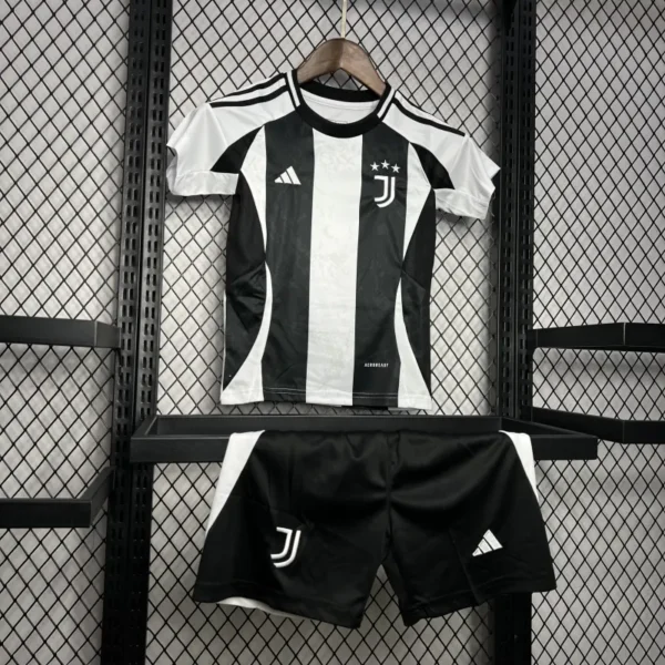 24-25 Juventus Home Soccer Kids Kit Jersey+Shorts - Image 6