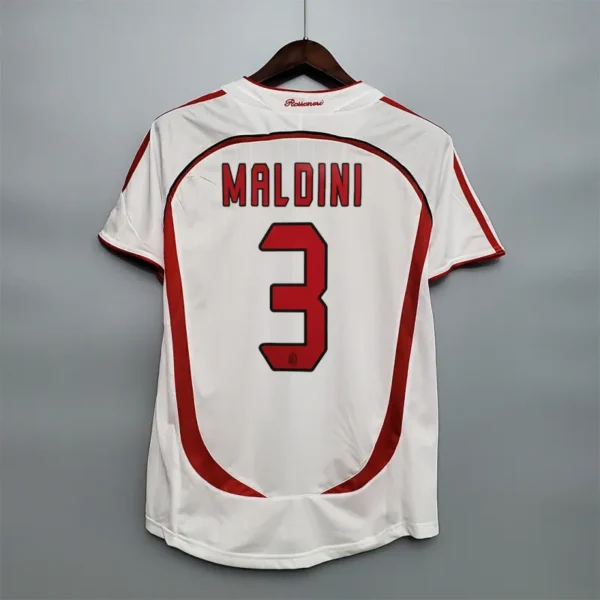 2006-07 AC Milan Ronaldo #99 Kakà #22 Maldini #3 Pirlo #21 UCL Final Retro Jersey Away Replica - Image 8