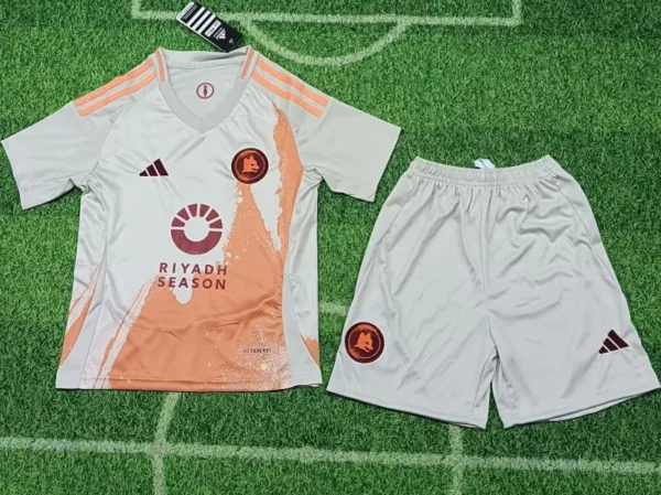 2024/25 Kids Roma Away Jersey Kit - Image 3