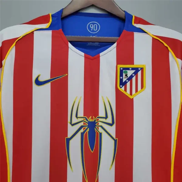 2004/05 Atletico Madrid Retro Jersey Home - Image 4