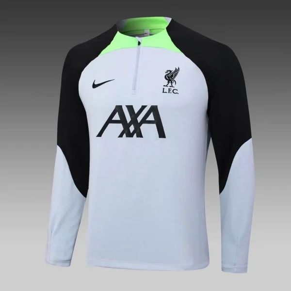 Liverpool Half-Pull Training Suit Grey Jersey 2023/2024 - Image 3