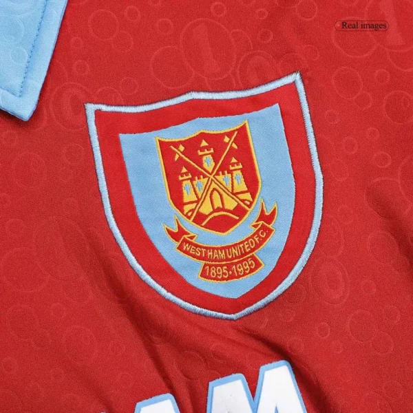 1995/96 West Ham United 100th Anniversary Retro Jersey - Image 3