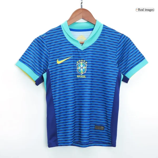 Kids Brazil Custom Away Soccer Kits 2024 - Image 2