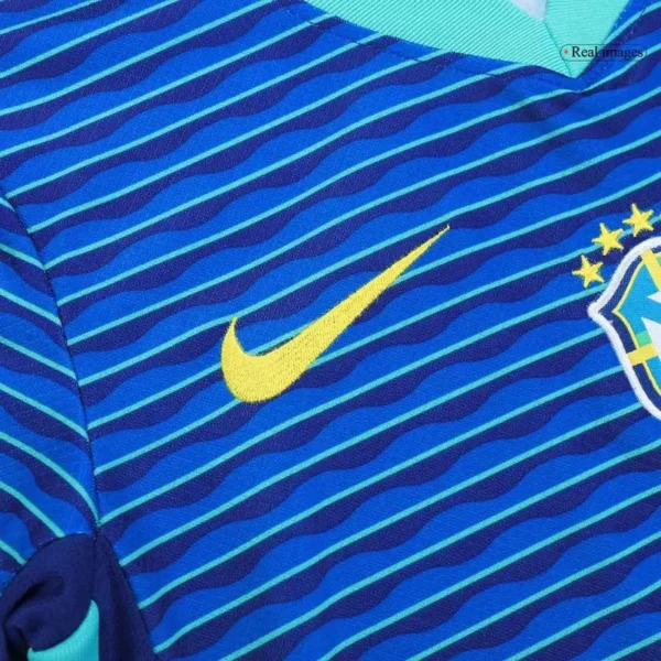 Kids Brazil Custom Away Soccer Kits 2024 - Image 5