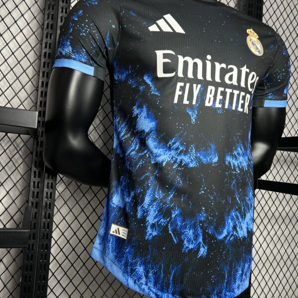 24-25 Real Madrid Ocean Blue Player Version Soccer Jersey - Image 3