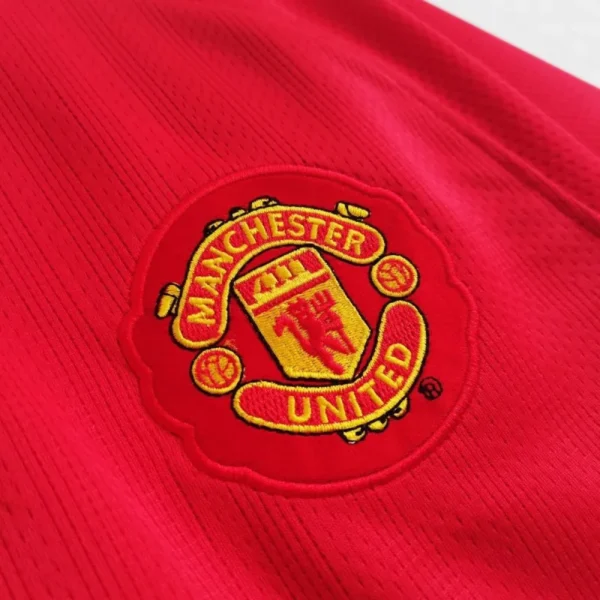 2007-08 Manchester United Retro Long Sleeve Jersey UCL Final Home - Image 3