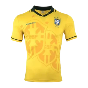 1993-94 Brazil Jersey Custom Home Soccer Retro Jersey