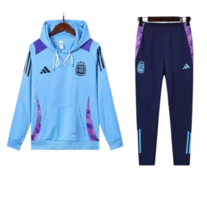 Argentina Nation 2024-25 Hooded Blue Training Tracksuit Kit