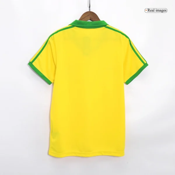 Brazil Nation Home Soccer Retro Yellow Jersey 1977 - Image 2