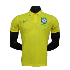 Brazil Men's 2024 Slim Fit POLO Shirt - Yellow