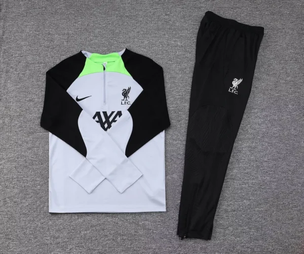 Liverpool Half-Pull Training Suit Grey Jersey 2023/2024 - Image 7