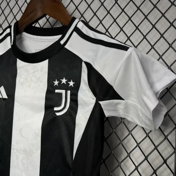 24-25 Juventus Home Soccer Kids Kit Jersey+Shorts - Image 3