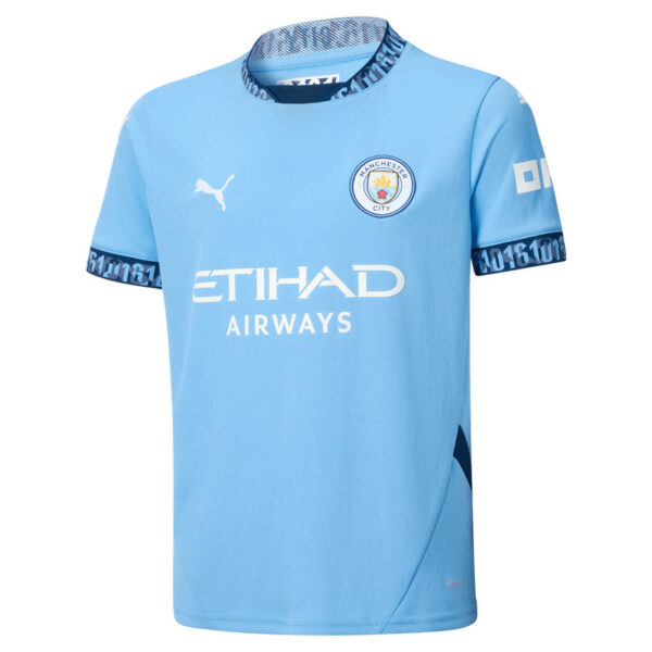 Manchester City Home Kids Kit Shirt 2024 2025 - Image 2