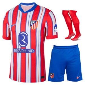 Atletico Madrid 2024 2025 Home Kids Kit Shirt