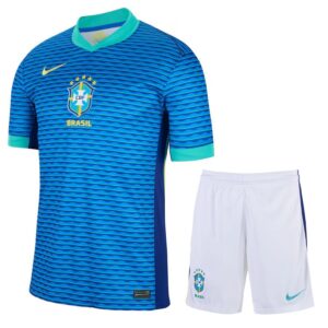 Children's Brazil Away Kit Jersey 2024 2025