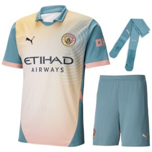 Manchester City Fourth 2024 2025 Kids Kit Jersey