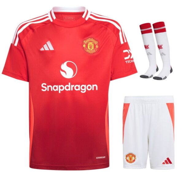 Manchester United Home Child Kit Shirt 2024 2025