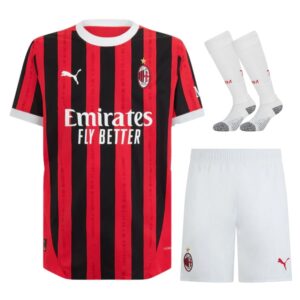 AC Milan Children's Home Kit Jersey 2024 2025 White