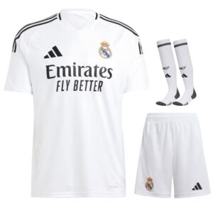 Real Madrid Home Child Kit Shirt 2024 2025