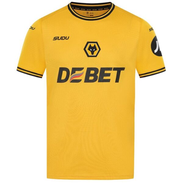 Wolverhampton Home Children's Kit Jersey 2024 2025 Gold - Image 2