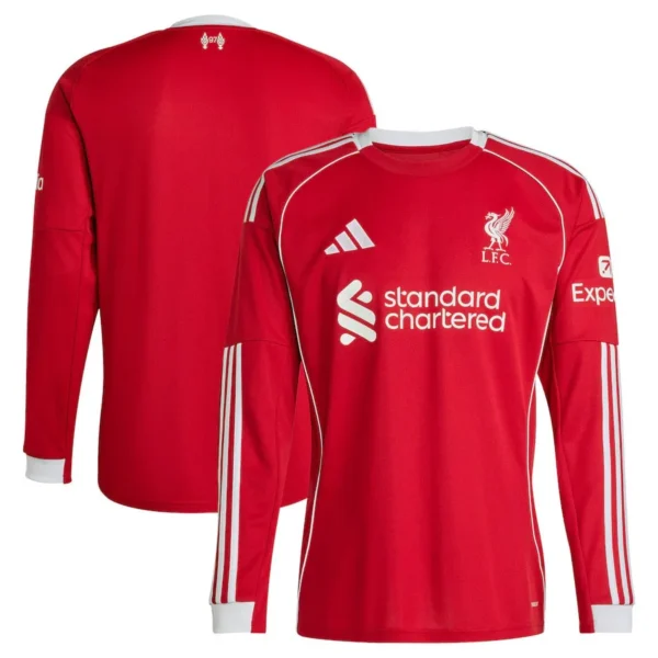 Liverpool Home Jersey 2025 2026 Long Sleeve